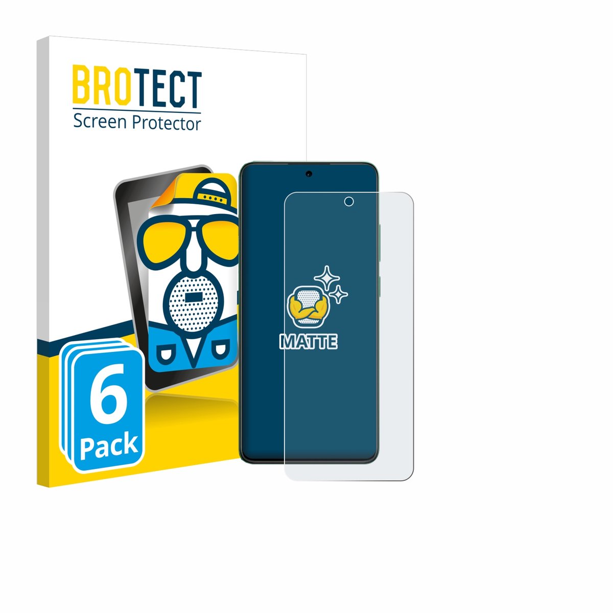 BROTECT - Screenprotector voor Oppo Reno 12 FS - Folie Beschermfolie matte 6 Stuks