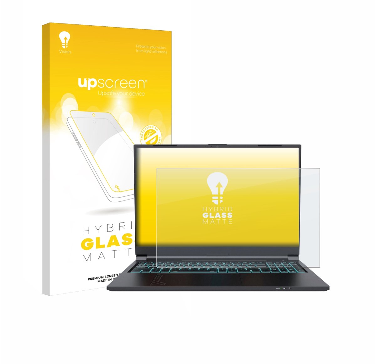 upscreen - Screenprotector voor Gigabyte G6 2023 - Folie Beschermfolie Beschermglas matte