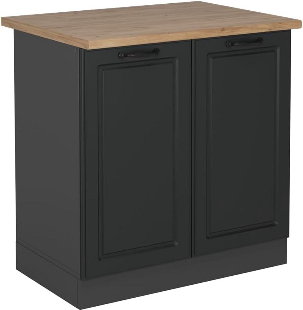Basis kast voor keukenkraan 80 cm - anthraciet eiken