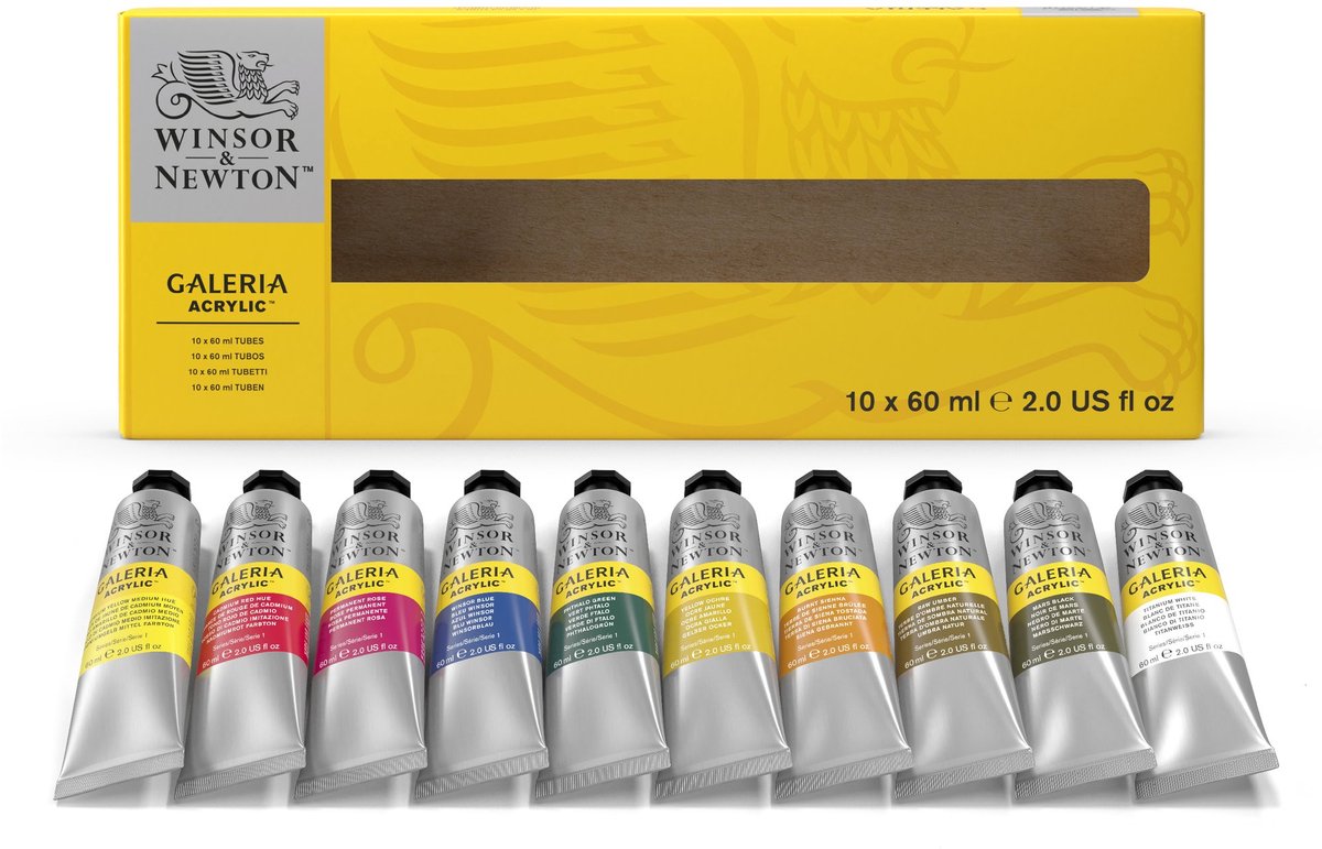 Winsor & Newton 2190517 Galeria Acrylverf Set – 10 × 60 ml – Acrylverf voor Beginners & Kunstenaars — afbeelding 8