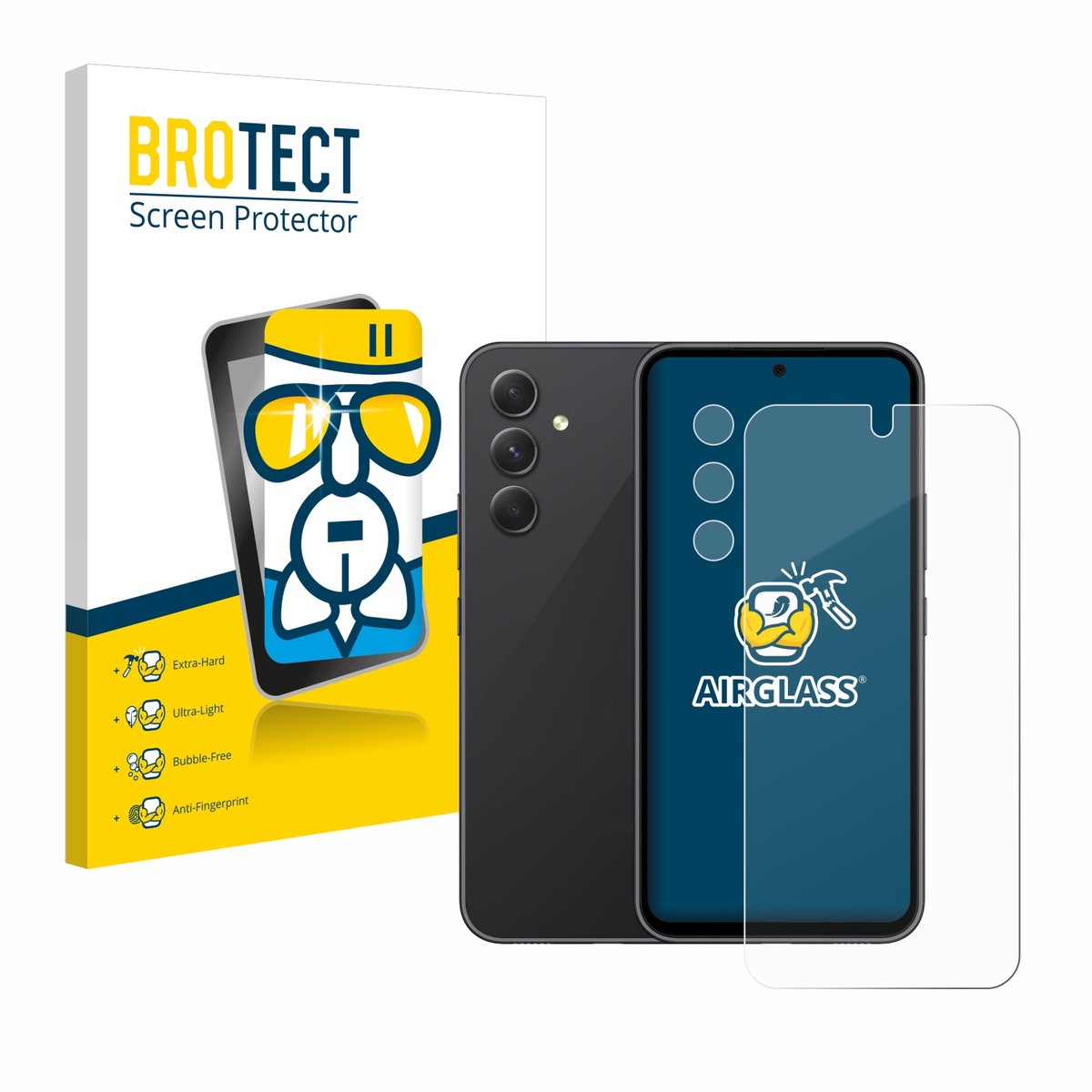 Screenprotector voor Samsung Galaxy A54 5G (Voor+Camera) Beschermglas transparant