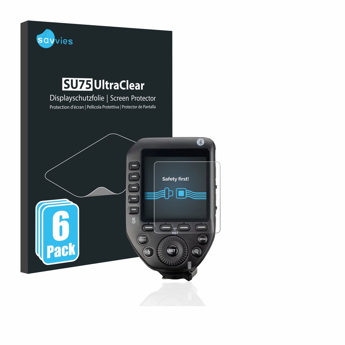 Savvies - Screenprotector voor Godox XPro II - Folie Beschermfolie transparant 6 Stuks
