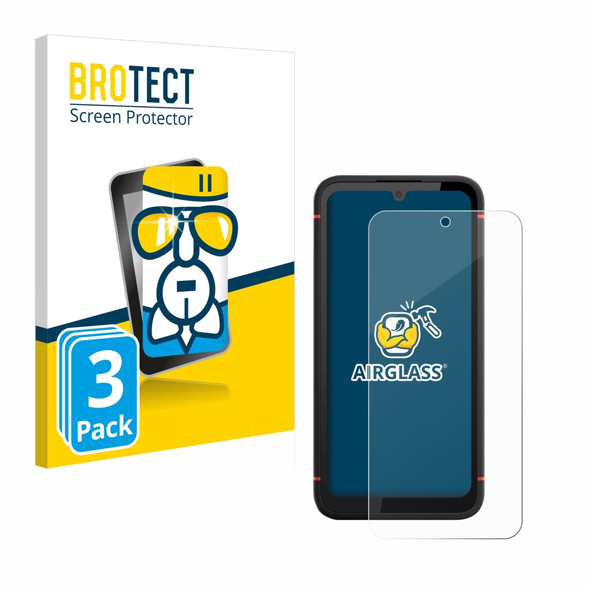 Screenprotector 3 Stuks voor Gigaset GX4 Pro Beschermglas transparant
