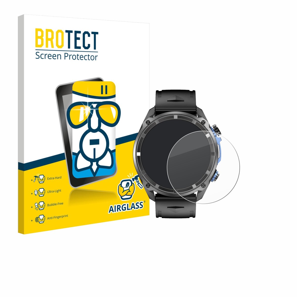 Screenprotector voor Rogbid GeoX1 1.43" Beschermglas transparant