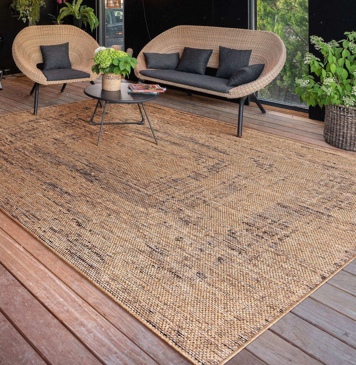 Paco Home Buiten Vloerkleed Voor Binnen En Buiten Balkon Terras Keuken Wasbaar Eenkleurig 200x280 cm