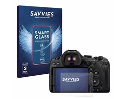 3 Stuks Savvies Screenprotector - geschikt voor Canon EOS R6 Mark III - beschermfolie glas transparant