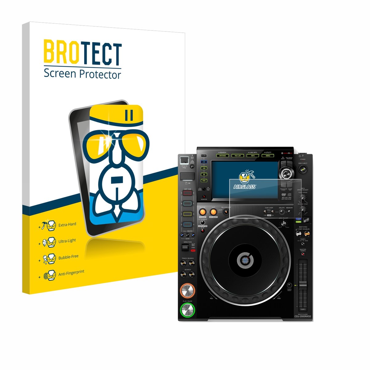 Screenprotector voor Pioneer CDJ-2000NXS2 Beschermglas transparant