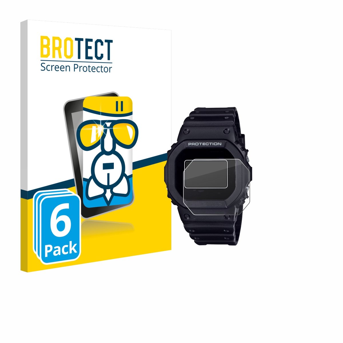 Screenprotector 6 Stuks voor Casio G-Shock DW-5600RL-1 Beschermglas transparant
