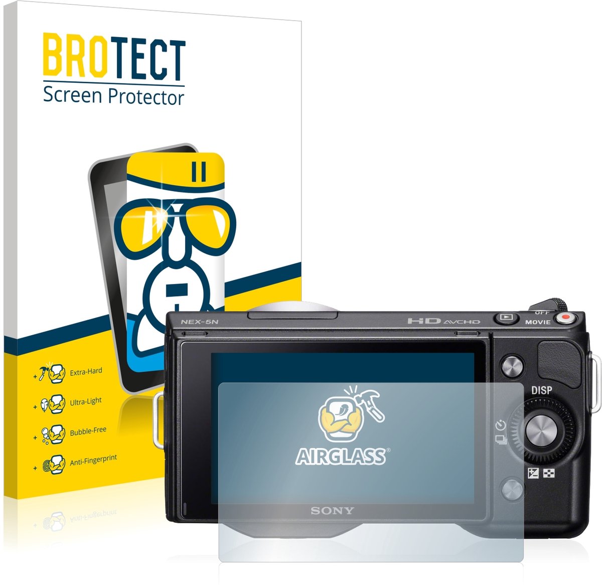 Screenprotector voor Sony Alpha NEX-5N Beschermglas transparant