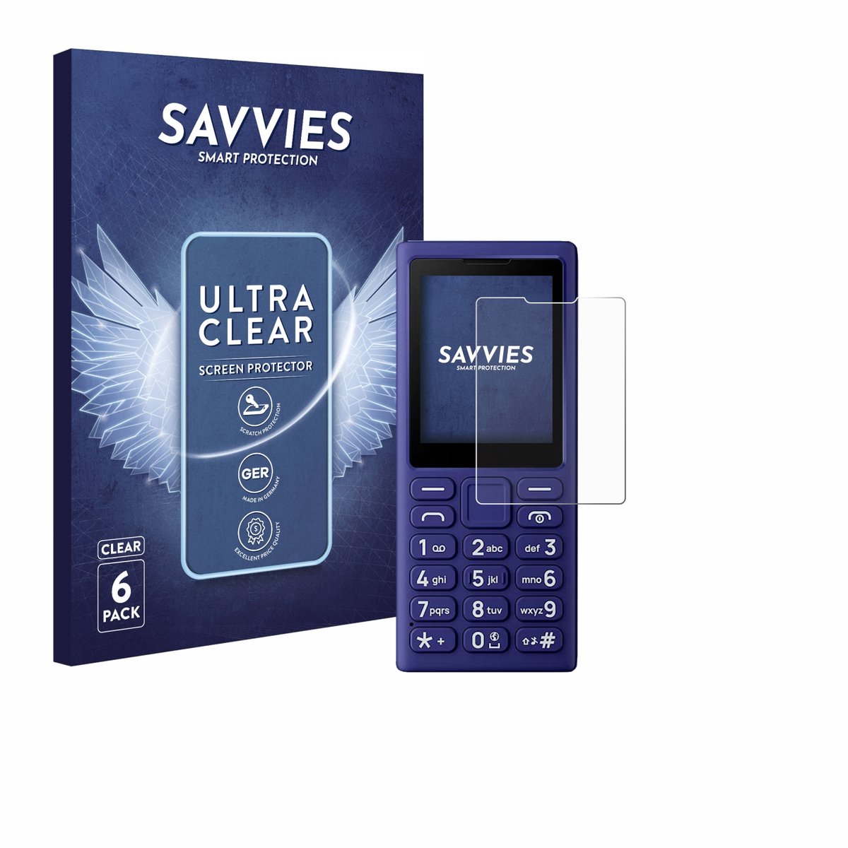 Savvies - Screenprotector voor HMD 101 4G - Folie Beschermfolie transparant 6 Stuks