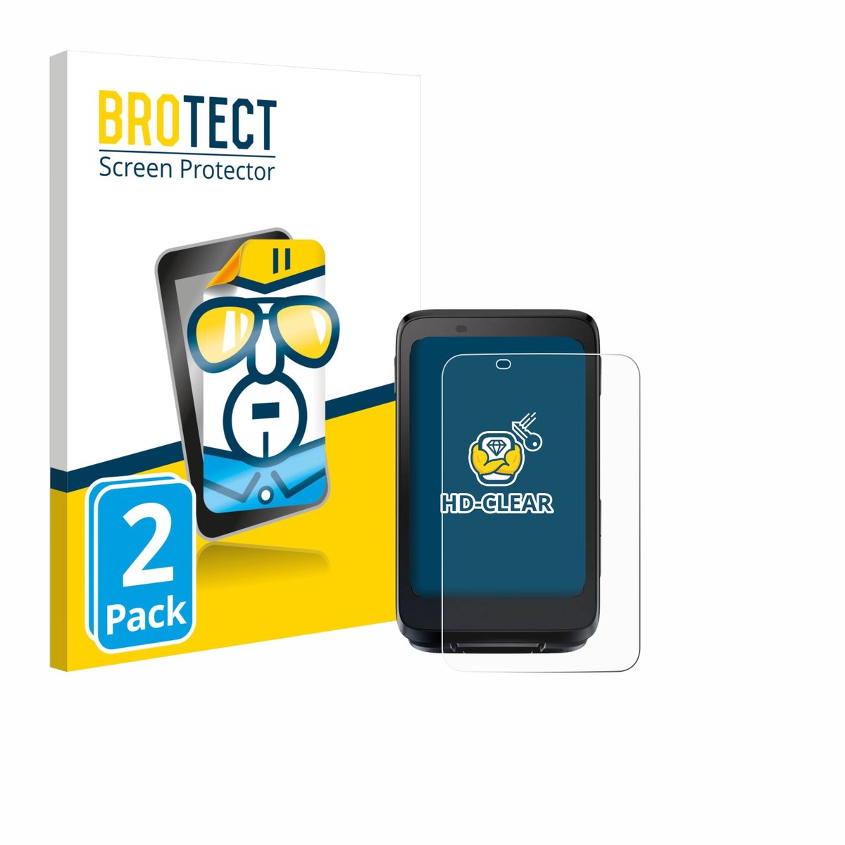 BROTECT - Screenprotector voor igpsport BiNavi - Folie Beschermfolie transparant 2 Stuks
