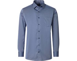 Strijkvrije overhemd Venti casual fit blauw met borstzak