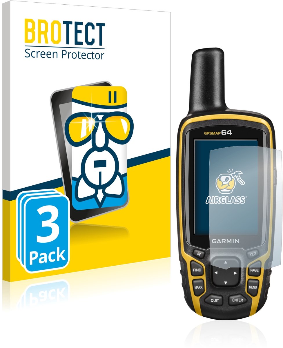 Screenprotector 3 Stuks voor Garmin GPSMAP 64 Beschermglas transparant