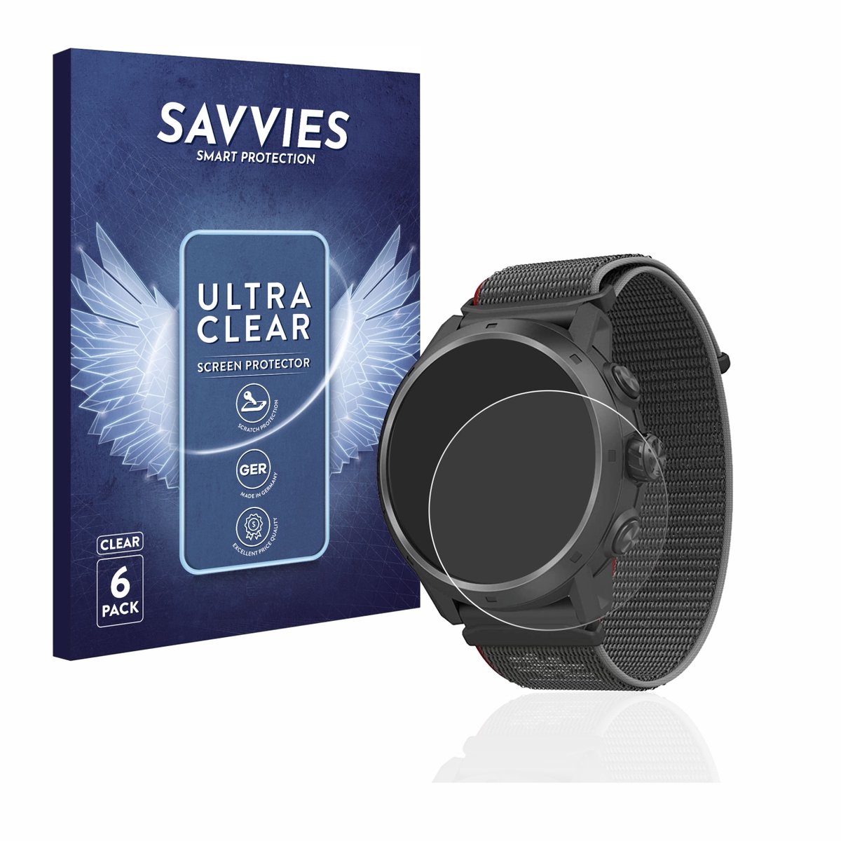 Savvies - Screenprotector voor Coros Apex 2 Pro - Folie Beschermfolie transparant 6 Stuks