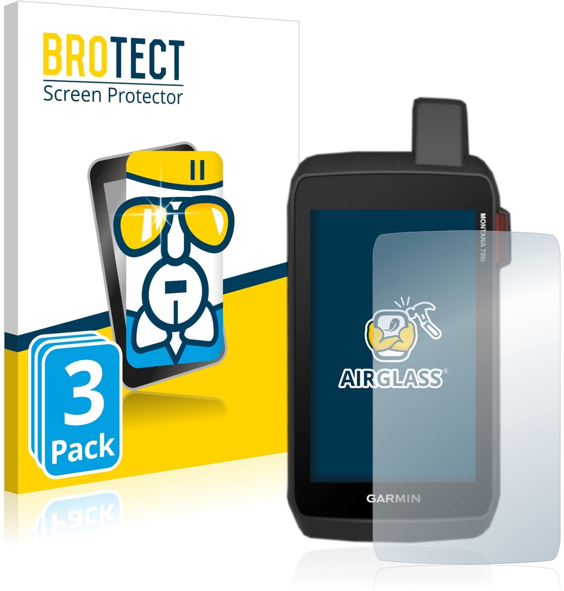 Screenprotector 3 Stuks voor Garmin Montana 750i Beschermglas transparant