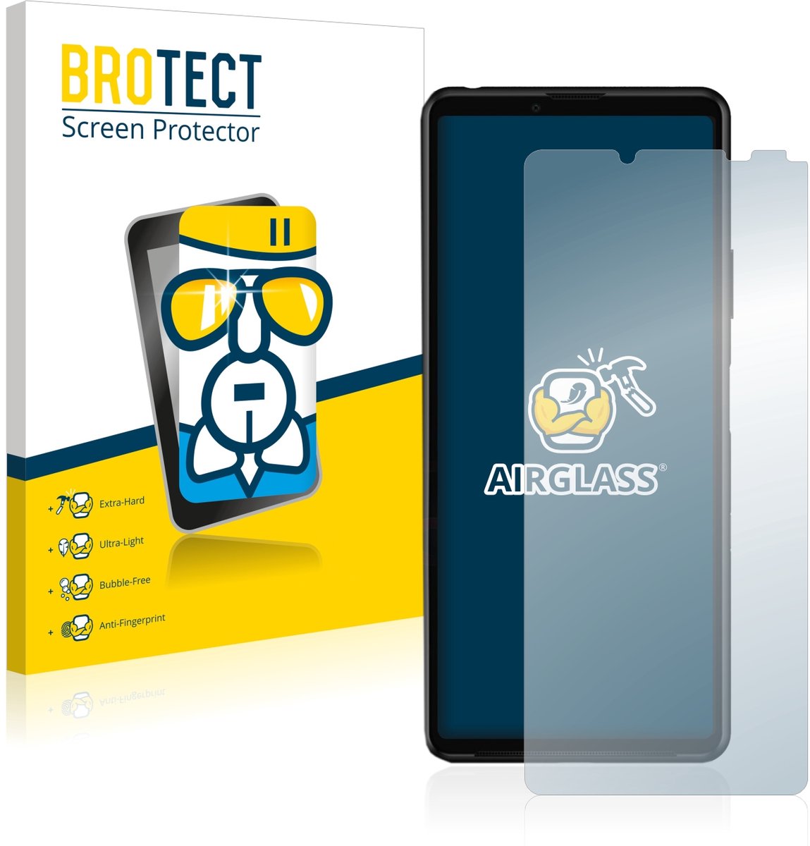 Screenprotector voor Sony Xperia 10 III / 10 III Lite Beschermglas transparant