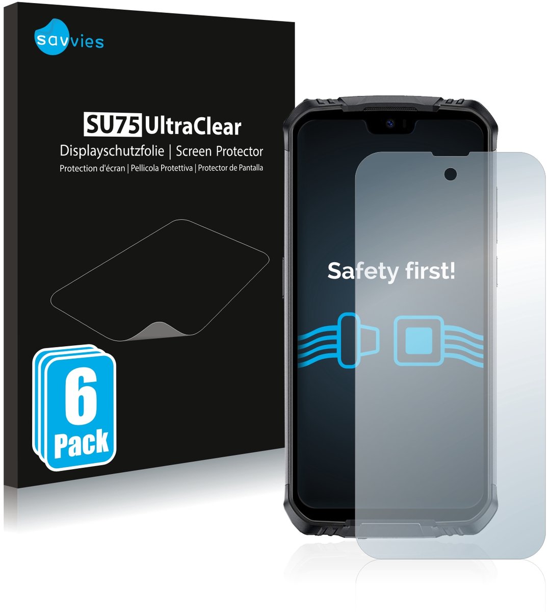 Savvies - Screenprotector voor Doogee S59 Pro - Folie Beschermfolie transparant 6 Stuks