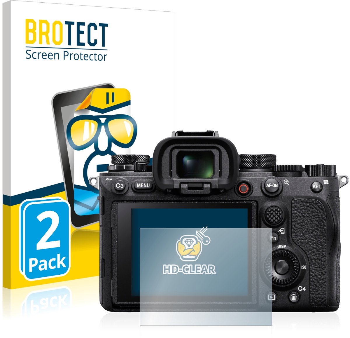 BROTECT - Screenprotector voor Sony Alpha 1 - Folie Beschermfolie transparant 2 Stuks
