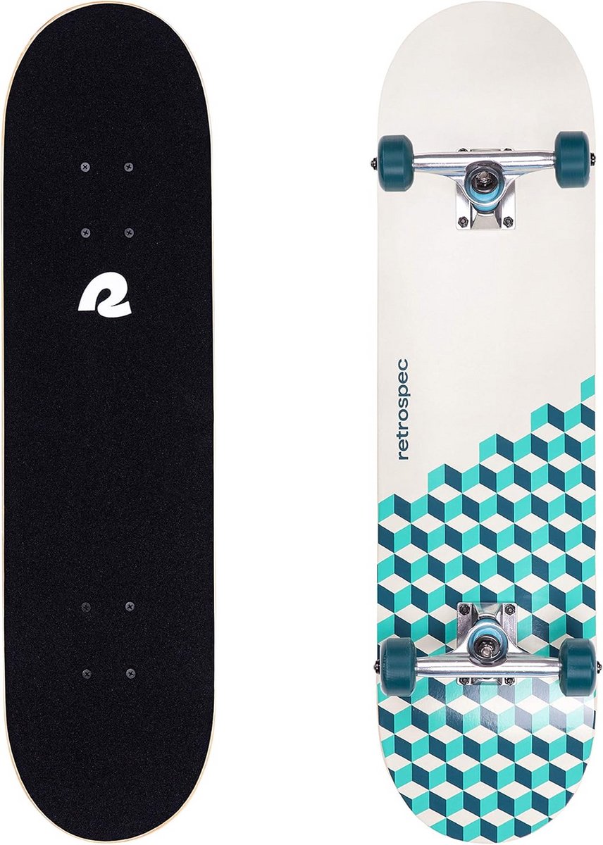 Compleet Skateboard van Canadees Esdoornhout voor Beginners en Gevorderden Groen