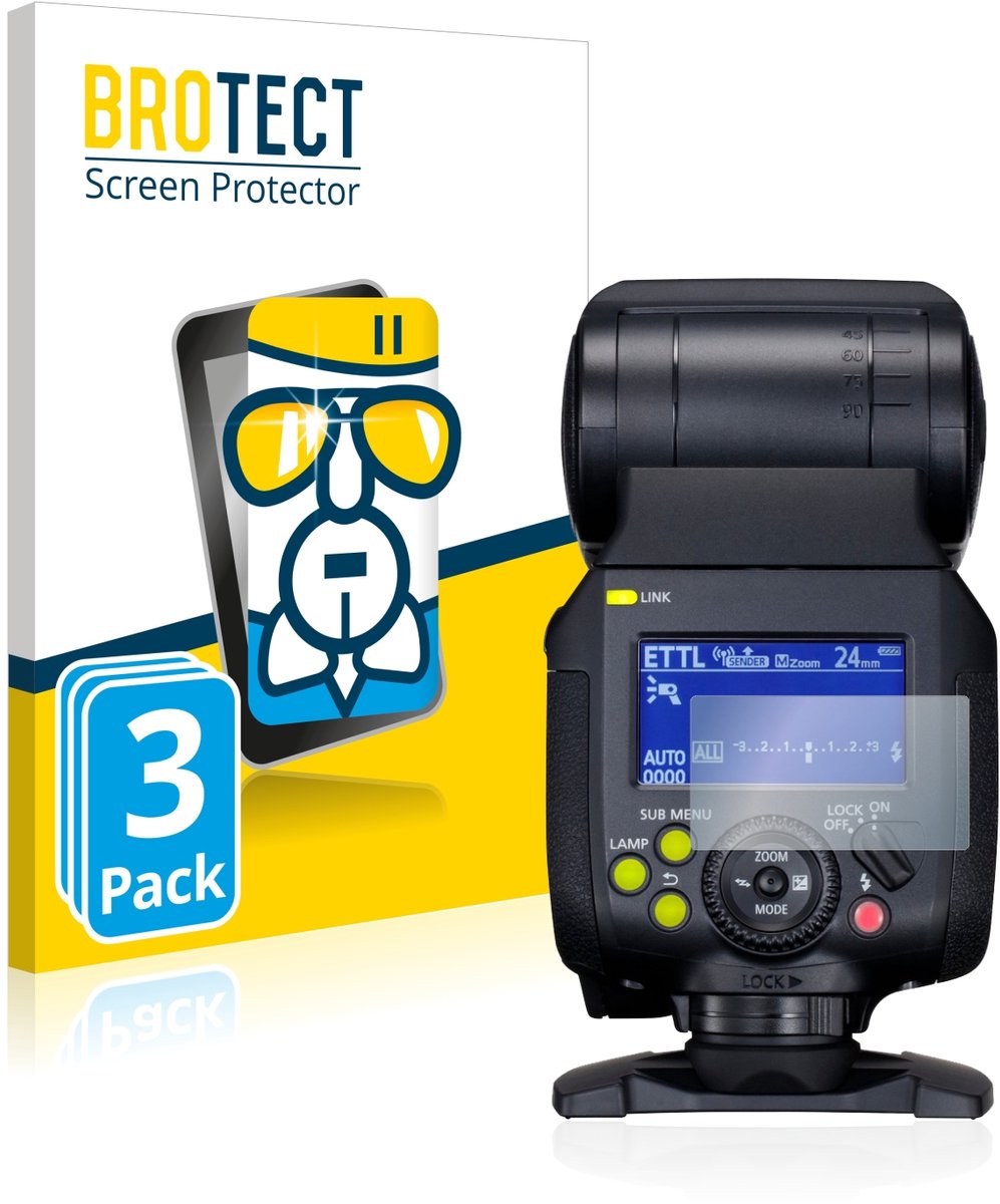 Screenprotector 3 Stuks voor Canon Speedlite EL-1 Beschermglas transparant