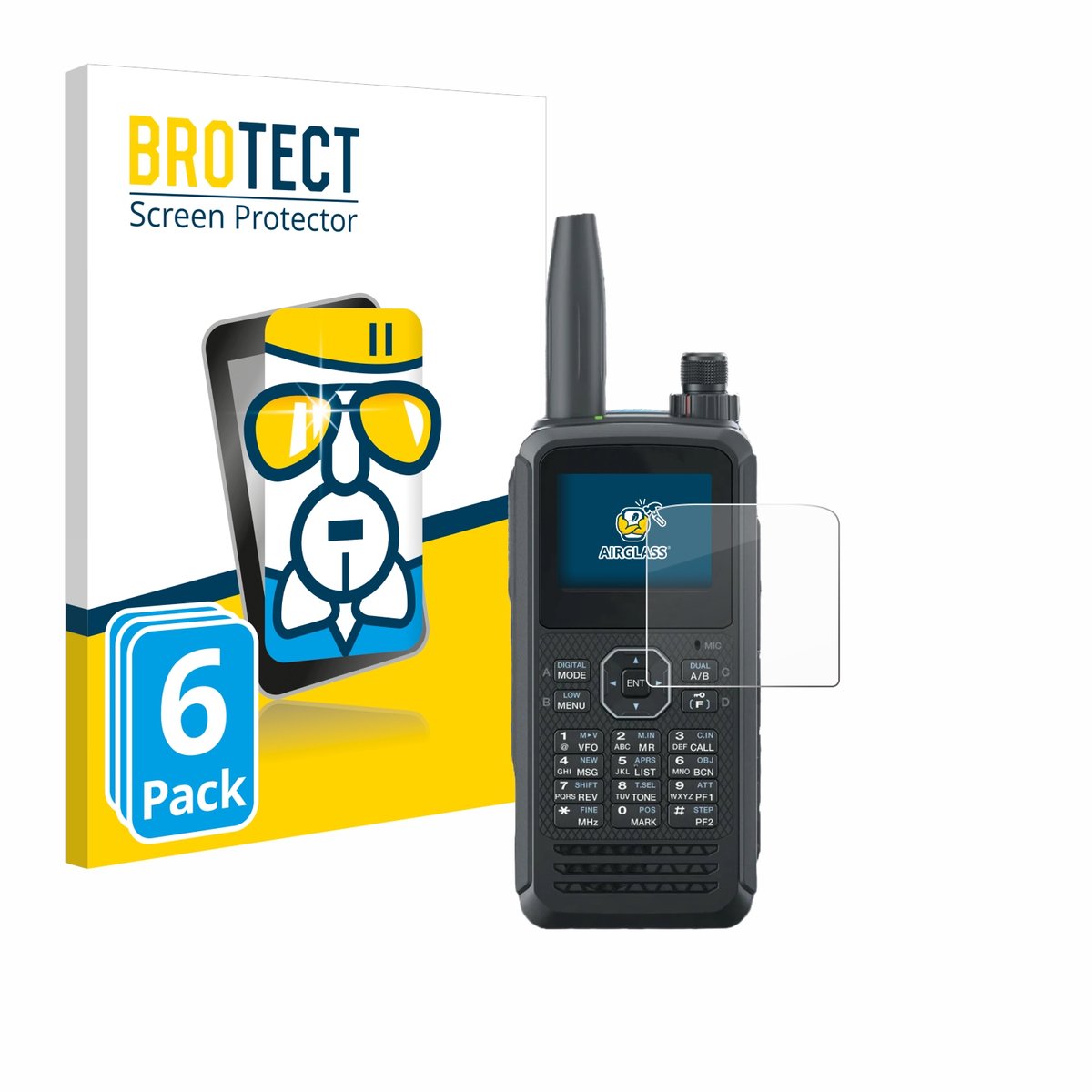 Screenprotector 6 Stuks voor Kenwood TH-D75E D-Star Beschermglas transparant
