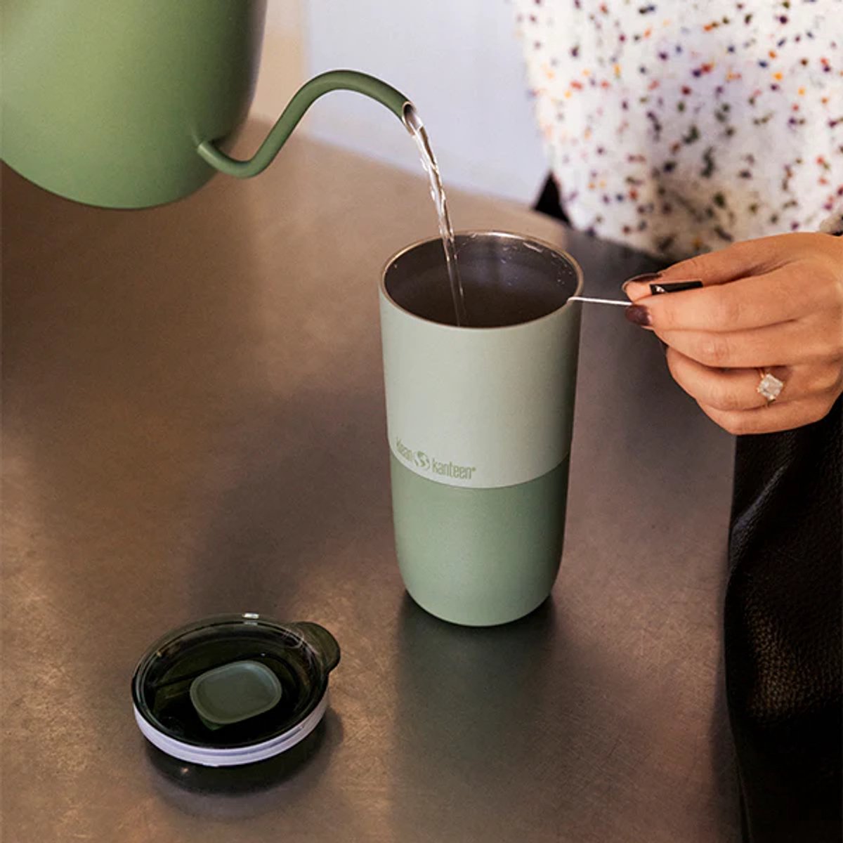 Klean Kanteen Rise Tumbler 473ml - Slide Lid Black- Geïsoleerde drinkbeker – foto 4