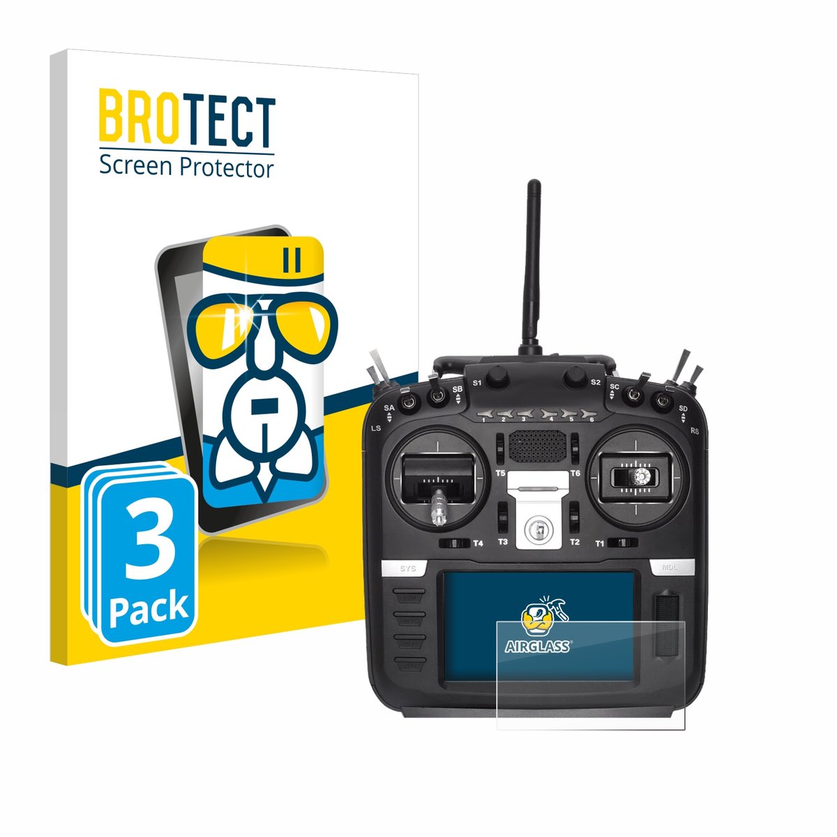 Screenprotector 3 Stuks voor Radiomaster TX16S Mark II Beschermglas transparant