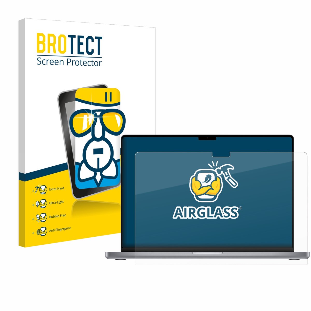 Screenprotector voor Apple MacBook Pro 16" 2021 Beschermglas transparant