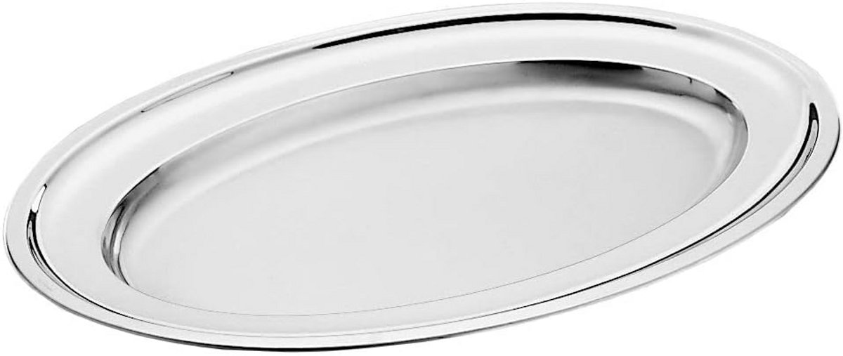 Ovale Serveerschaal 40 cm - Roestvrij Staal - Professionele Kwaliteit