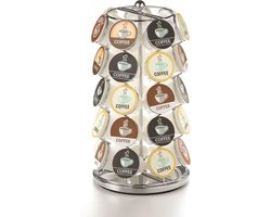 Draaibaar Koffiecupjes Carrousel voor 35 Cups - Chroom