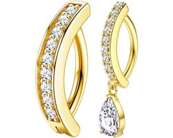 Pack van 2 navelpiercings - gouden navelpiercings - ringen voor vrouwen - body jewelry