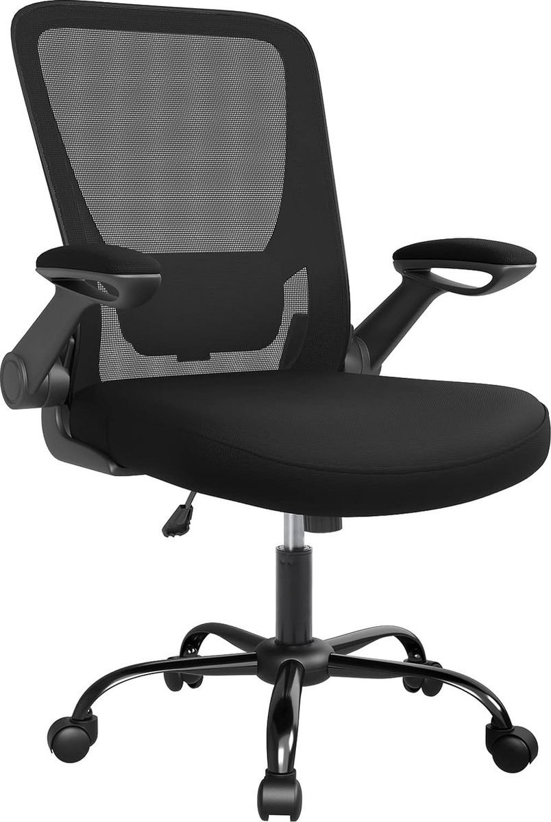 bureaustoel office chair met opklapbare armleuningen, - bureaustoel - €101,90