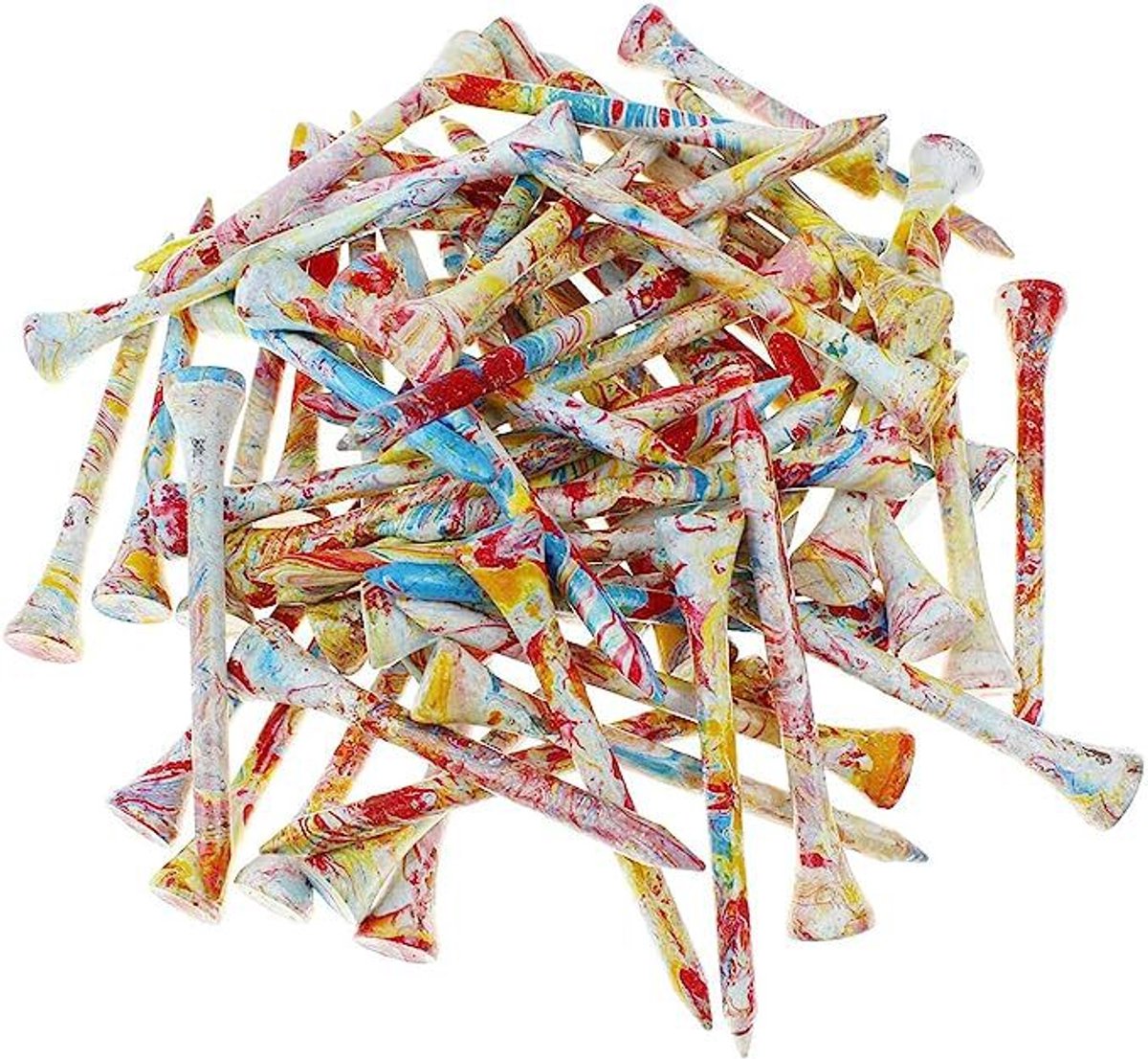 Luxe golftees van 70 mm, 100 stuks per verpakking.
