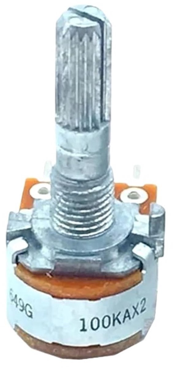 Draaipotentiometer - Audio Component - Signaal Regeling - Dubbele Eenheid - 25mm Schacht