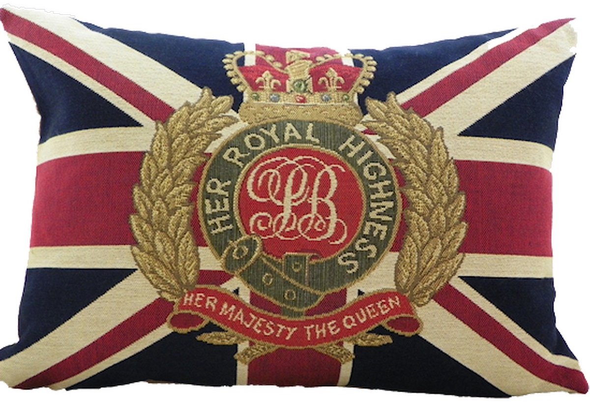 gobelin kussen vlag her majesty 30x45cm