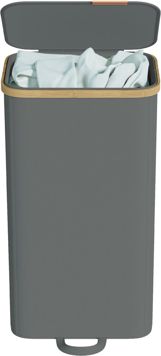 SONGMICS - Wasmand - Wasmand met Deksel - Uitneembare Waszak - 100 Liter Capaciteit