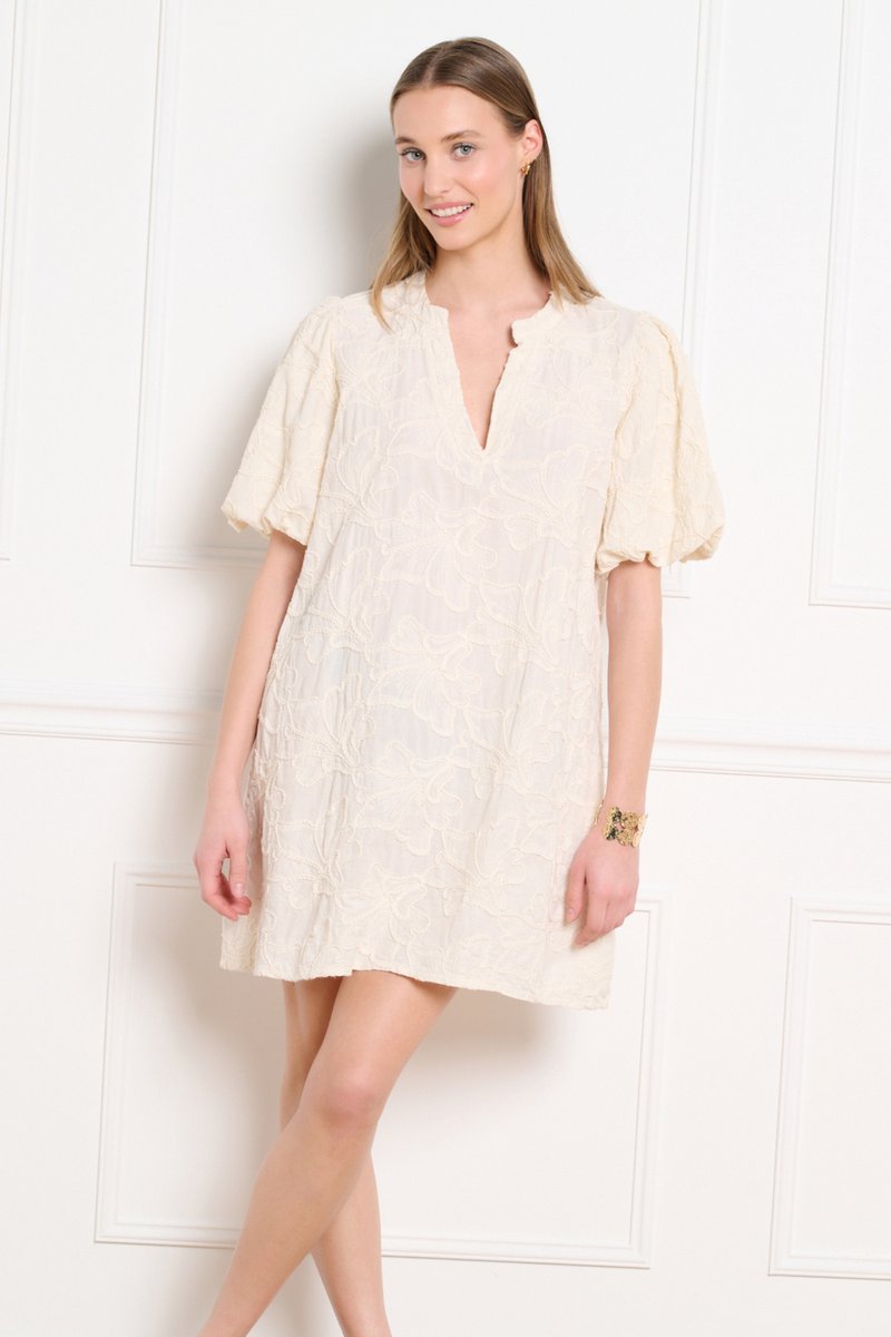 LolaLiza Jurk R Chainy 08104483 1013 Vanilla White Dames Maat - 40