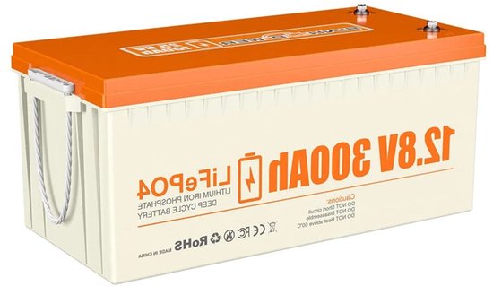 12V 300Ah LiFePO4 Batterij – Lithium Accu – Energieopslag – Zonne-energie Batterij – Camper Accu – Lichtgewicht – 200A BMS Veiligheid