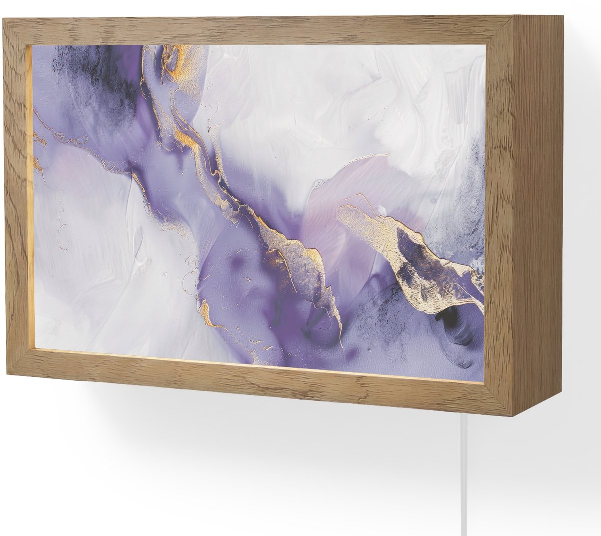 Wandlamp 30x20 cm - Oplaadbaar - Paars - Modern - Marmer - Abstract - Wandlampen binnen wo