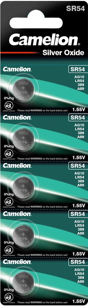 Camelion Silver Oxide – SR54W / 389 – 5 stuks