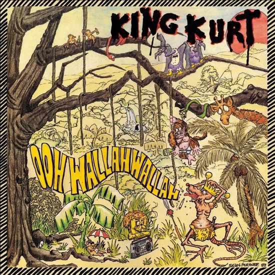 King Kurt Ooh Wallah Wallah CD en DVD met promotievideo's. Een jungle met diverse dieren en figuren.