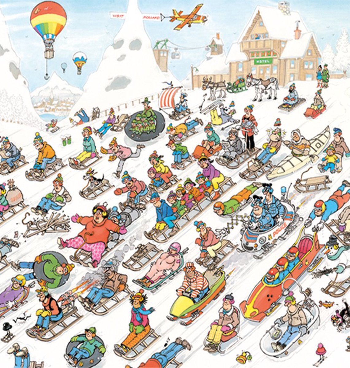 Jan van Haasteren - Van Onderen! - 1000 stukjes - Puzzel — afbeelding 5