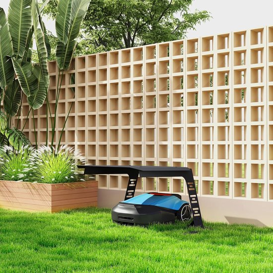 ACXIN garage voor robotmaaier van metaal, robuuste afdekking voor grasmaaierrobot tegen regen wind zon, 77x94x36 cm van Merkloos	 — afbeelding 5