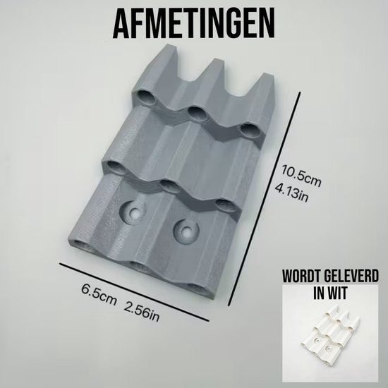 Wandmontage Dart Displayrek voor 9 Darts - Ruimtebesparende Dartpijlen Houder - Wit - 6.5 x 10,5cm van Merkloos — afbeelding 3