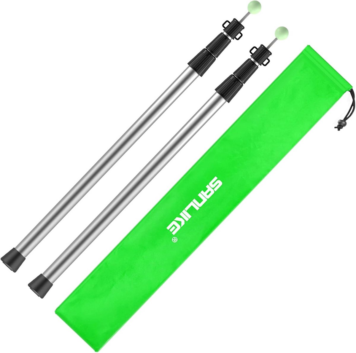 Telescopische Tentstokken 245 cm Set van 2 voor Tenten of Zonnezeil - Heavy Duty en Inklap