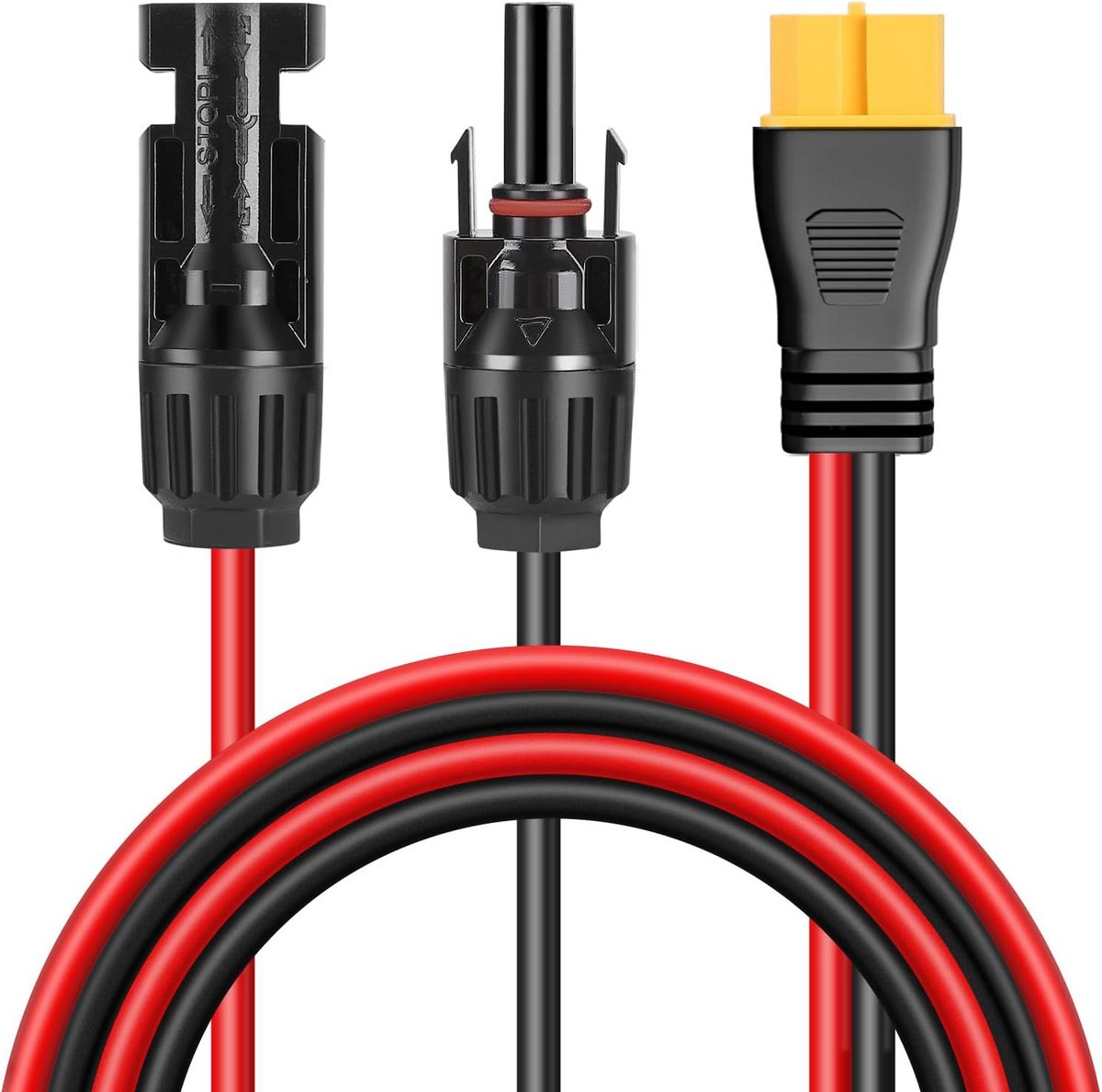 Zonnepaneel Laadkabel naar XT60, 3 Meter, 12 AWG Adapterkabel voor Powerstation