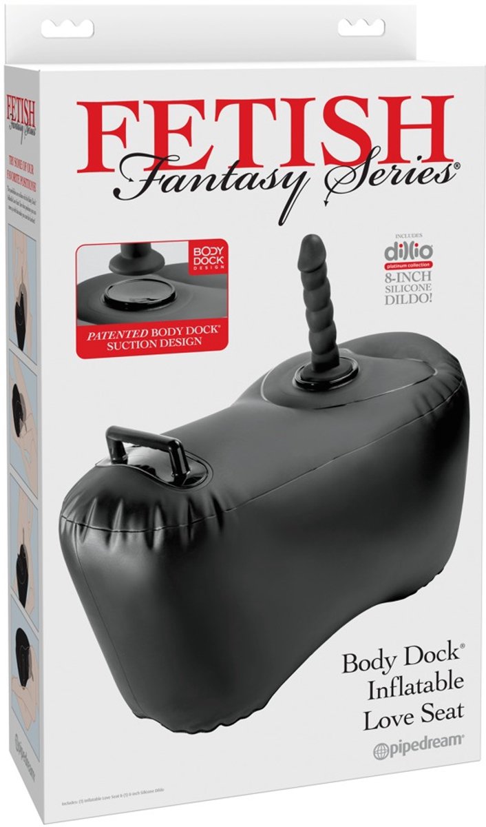Pipedream Fetish Fantasy Series Body Dock opblaasbaar Love Seat - Zwart