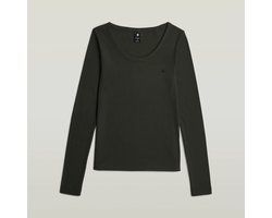 G-Star - Slim rib open neck t l\s wmn - Dames - Tops