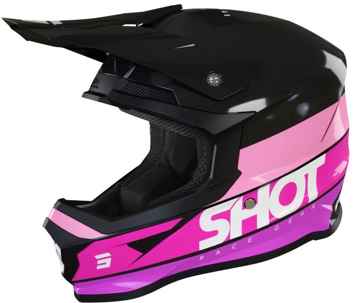 SHOT Furious Story Roze Glanzend Crosshelm - Helm