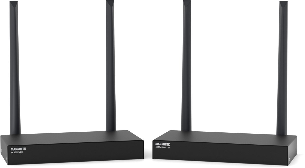 Marmitek WHE4 draadloze HDMI zender en ontvanger - 4K - met infrarood verlenger - Draadloos HDMI